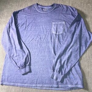 Pacsun Los Angeles T-Shirt Men's XL Blue Single Chest Pocket Crew Neck Pullover